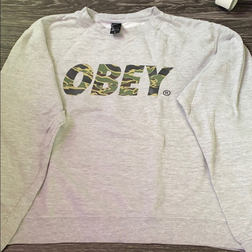 Light Grey and Camo OBEY sweatshirt!